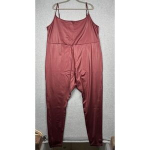 Wild Fable Bodysuit Womens 4X Burgundy Red Jumpsuit Stretch Plus Size NEW